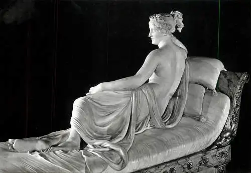 Postcard fine arts sculpture Rome Galleria Borghese Paolina Borghese Canova