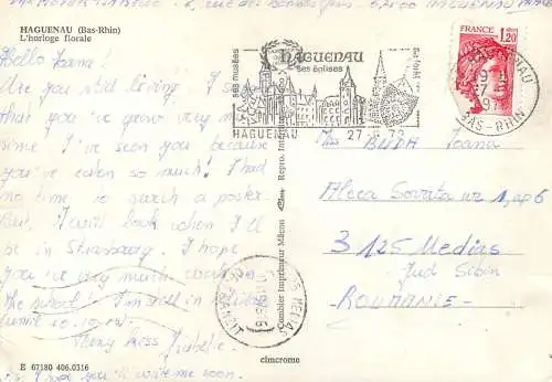 Postcard Bas Rhin > Haguenau floral clock