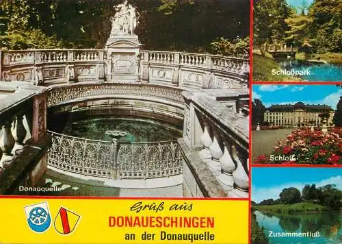 Postcard Germany Donaueschingen an der Donauquelle