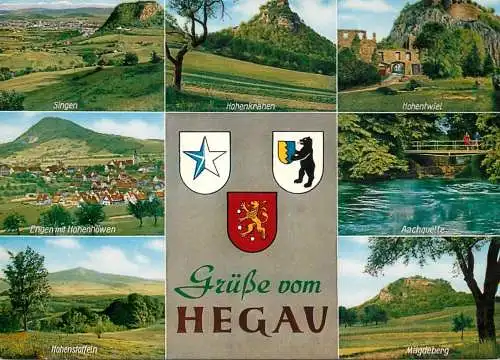 Postcard Germany Hegau landscapes