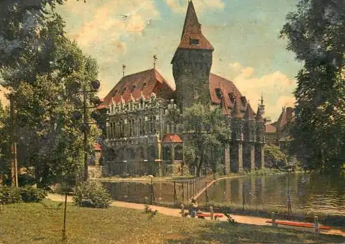 Postcard Hungary Budapest Vajdahunyad castle