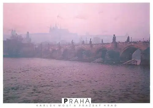 Postcard Czech Republic Prague Charles bridge