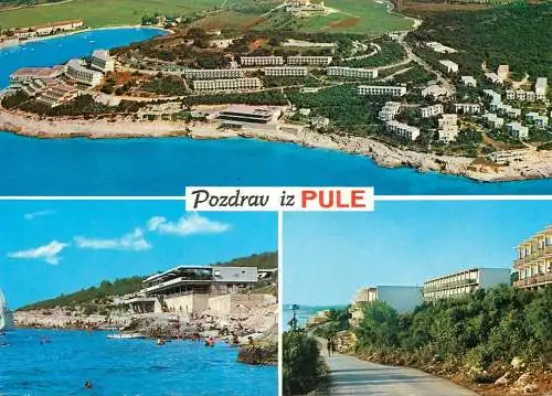 Postcard Croatia Pule aerial