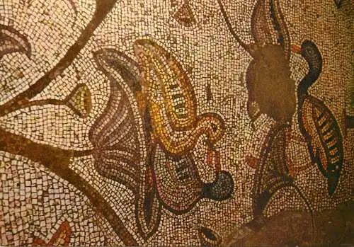 Postcard Israel Tabgha Mosaic floor church of the multiplication