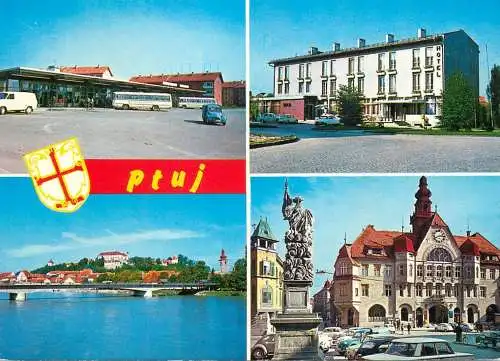Postcard Slovenia Ptuj landmarks