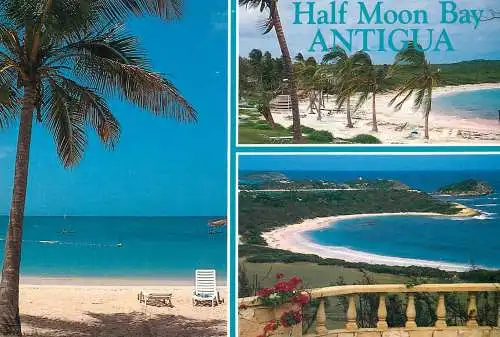 Postcard Antigua West Indies half moon bay