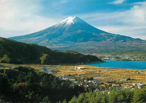 Postcard Japan Mt. Fiji Misaka pass