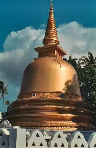 Postcard Sri Lanka monument and pavillon