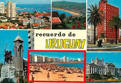 Postcard Uruguay landmarks