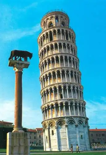 Postcard Italy Pisa leaning tower