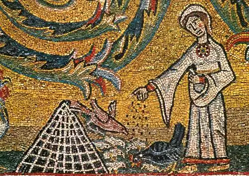 Postcard Italy Rome basilica di S. Clemente mosaic