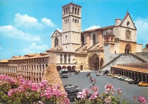 Postcard Italy Assisi basilica di S. Francesco