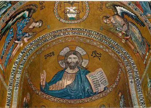 Postcard Italy Palermo Palatine chapel le Christ