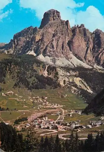 Postcard Italy Corvara verso Sass Songher