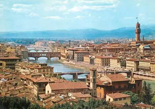 Postcard Italy Florence city panorama