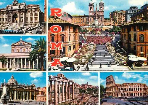 Postcard Italy Rome spagna place