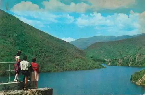 Postcard Romania lacul de acumulare al uzinei hidroelectrice Sadu V