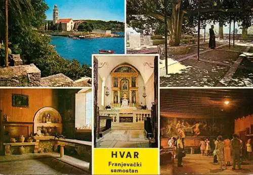 Postcard Croatia Hvar franjevacki samostan