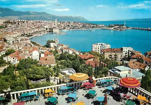 Postcard Croatia Split coast scene