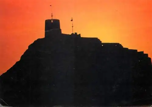 Postcard Oman Mutrah Fort at sunset 1976