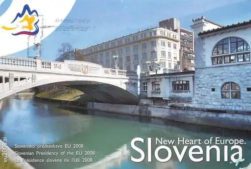 Postcard Slovenian Presidency of the EU 2008 New Heart of Europe