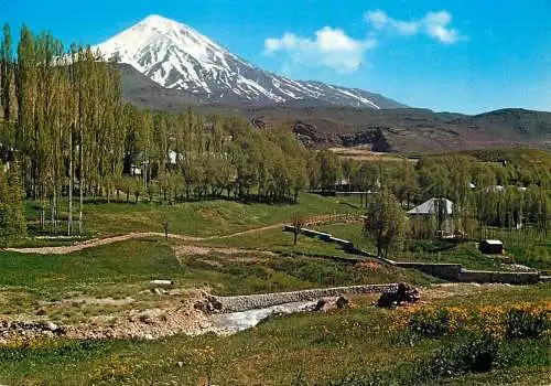 Postcard Iran teheran Damavand Mountain