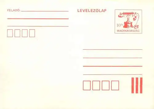 Hungary postal stationery card