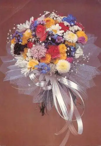Postcard Hungary flowrer bouquet