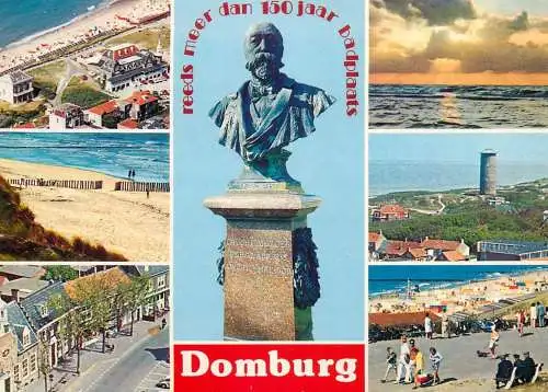 Netherlands Zeeland Domburg landmarks and statue