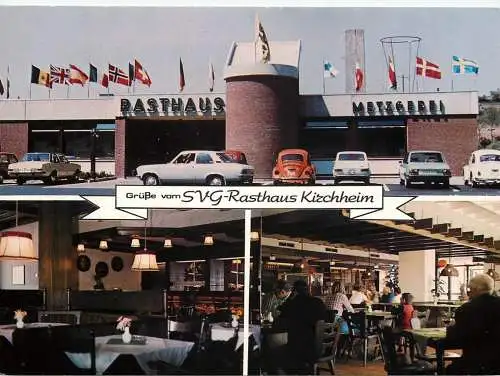 Postcard Germany SVG Autohof Rasthaus Kirchheim Hessen