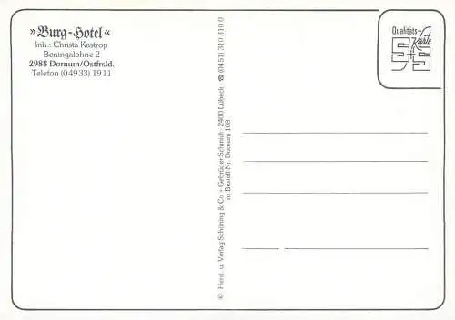 Postcard Germany Grube aus Dornum Nordsee windmill