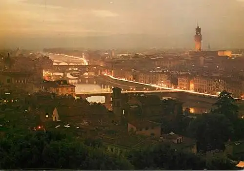 Postcard Italy Toscana Florence sunset panorama