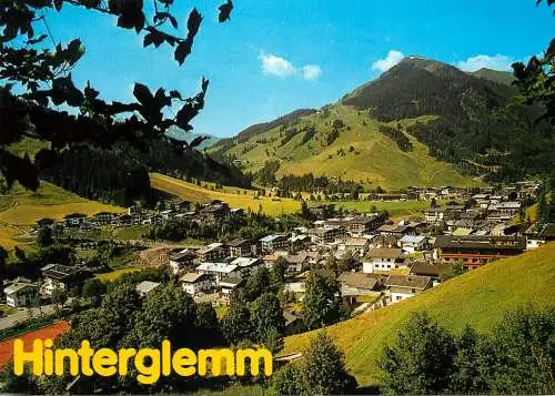 Postcard Austria Salzburgerland Hinterglemm mit Zwolferkogel 1986