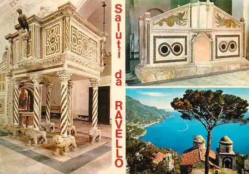 Postcard Italy Ravello cathedrale Pulpito 1984