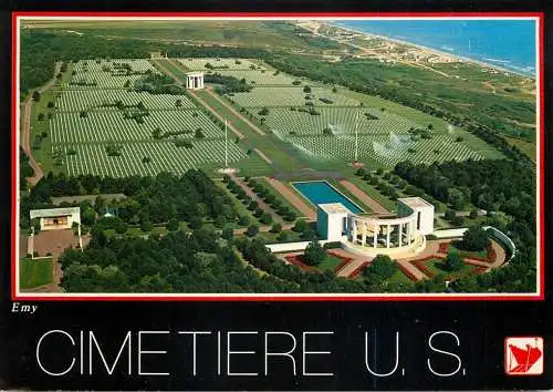 Postcard France Calvados Saint Laurent sur Mer le cimetiere americain