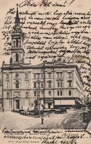 Hungary Budapest 1903 Szervita templom