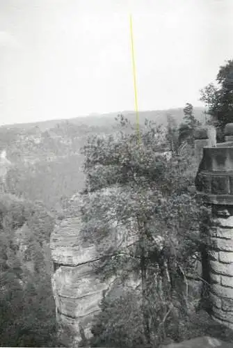 Photo Germany 9 x 12 cm Bastei mountain region and citadel 1965