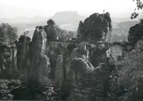 Photo Germany 9 x 12 cm Bastei mountain region 1965