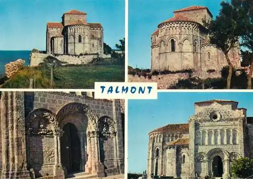 Postcard France Charente Maritime Talmont basilique romane 1978
