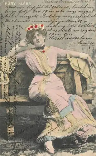 Kury Klara Actrice Lady Küry Klára Hungary 1905