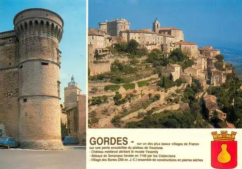 Postcard France Vaucluse Gordes medieval castle