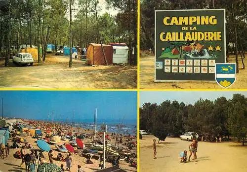 Postcard France Vendée Saint Jean de Monts camping de la Caillauderie 1977