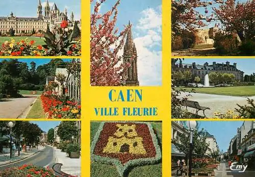 Postcard France Calvados Caen ville fleurie