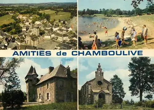 Postcard France Chamboulive chateau de la Faurie chapelle Saint Damien