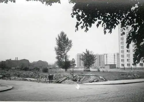 Germany scenic photo 9 x 12 cm 1965 Dresden renovations