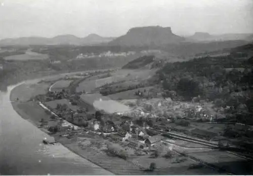 Romania scenic photo 9 x 12 cm 1965 panorama from the hill