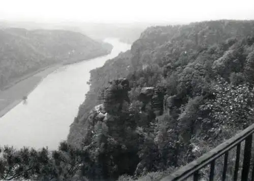 Romania scenic photo 9 x 12 cm 1965 panorama from the hill