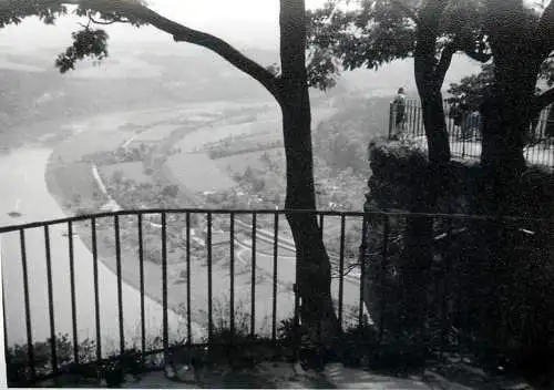 Romania scenic photo 9 x 12 cm 1965 panorama from the hill