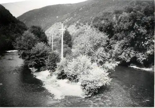 Romania scenic photo 9 x 12 cm 1965 river banks