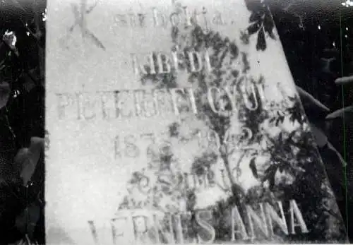Romania scenic photo 9 x 12 cm 1965 funeral stone cap